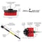 Drill Brush Power Scrubber By Useful Products 5 in W 5 in L Brush, Red R-S-4M-5X-QC-DB - alternate 4